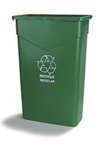 Carlisle 342023REC09 23-Gallon Trimline Recycle Container, Green