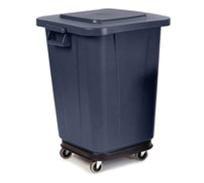 Carlisle 341542-03 28/40-gal Square Waste Container Dolly - Polycarbonate, Black