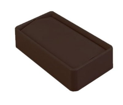 Carlisle 34202469 Trimline Swing Top Waste Container Lid, Dark Brown