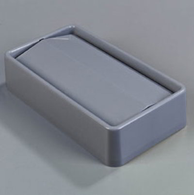 Carlisle 34202423 15/23-gal Rectangular Swing Top Lid - Polyethylene, Gray