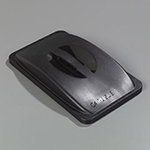 Carlisle 34202503 15/23-gal Rectangular Waste Container Lid - Handled, Polyethylene, Black