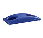 Carlisle 342027REC-14 15-gal Bottle/Can Recycle Waste Container Lid - Plastic, Blue