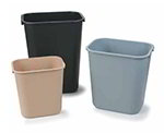 Carlisle 34291323 13-qt Office Wastebasket - Polypropylene, Gray