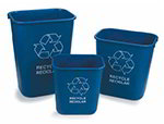 Carlisle 342913REC14 13-qt Recycle Wastebasket - Polypropylene, Blue