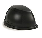 Carlisle 343022-03 21-gal Waste Container Dome Lid - Swing Flap Door, Polyethylene, Black