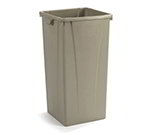 Carlisle 343523-06 23-gal Square Waste Container - Polyethylene, Beige