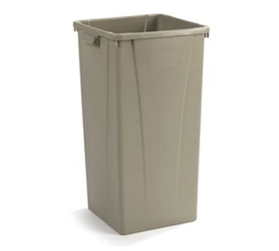 Carlisle 343523-06 23-gal Square Waste Container - Polyethylene, Beige