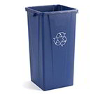 Carlisle 343523REC-14 23-gal Square Recycle Container - Polyethylene, Blue