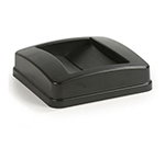 Carlisle 343525-03 23-gal Square Swing Top Lid - Polyethylene, Black