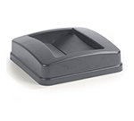 Carlisle 343525-23 23-gal Square Swing Top Lid - Polyethylene, Gray