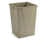Carlisle 343935-06 35-gal Square Waste Container - Polyethylene, Beige