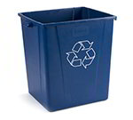 Carlisle 343950REC-14 50-gal Square Recycle Container - Polyethylene, Blue