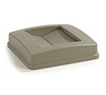 Carlisle 343951-06 35/50-gal Square Waste Container Large Lid - Polyethylene, Beige