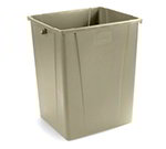 Carlisle 344056-06 56-gal Square Waste Container - Polyethylene, Beige
