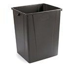Carlisle 344056-69 56-gal Square Waste Container - Polyethylene, Brown