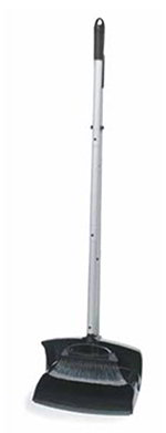 Carlisle 36141603 Lobby Dust Pan Combo - Metal Handle, Black