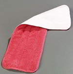 Carlisle 363321805 Microfiber Looped End Wet Mop Pad, 18-in, Red