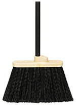 Carlisle 3688403 Warehouse Broom Head w/ 2-Holes & 9-in Plastic Block, Black