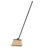 Carlisle 3688500 Heavy Duty Angle Broom w/ 2-Holes & Black Metal Handle