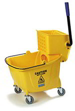 Carlisle 3690404 35-qt Mop Bucket Wringer Combination, Yellow