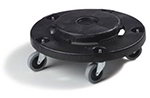 Carlisle 3691003 Round Dolly For 20, 32, 44, & 55-Gallon Waste Containers, Black