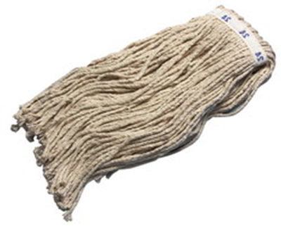 Carlisle 36972400 Wet Mop Head - #24, 8-Ply, Cut-End, Natural Cotton Yarn