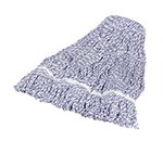 Carlisle 369674B14 Medium 4-Ply Mop Head w/ Loop-End, Blue & White Synthetic Blend