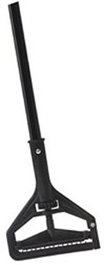 Carlisle 3696800 Quick Change Mop Handle w/ Plastic Head, Black Vinyl Coated Metal
