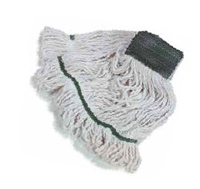 Carlisle 369817B00 Wet Mop Head - #24, 4-Ply, Cut-End, White Cotton Yarn