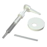 Carlisle 3831089P Pump & Lid Set w/ 89-mm Lid & Pump, 1/2 to 1-oz Per Pump, White