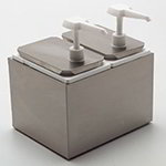 Carlisle 38502 Standard Pump Dispenser w/ 2-Each Pumps & 2-1/2-qt Jars, Stainless