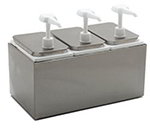 Carlisle 38503 Standard Pump Dispenser w/ 3-Each Pumps & 2-1/2-qt Jars, Stainless