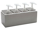 Carlisle 38504 Standard Pump Dispenser w/ 4-Each Pumps & 2-1/2-qt Jars, Stainless