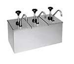 Carlisle 386230IB 3-Unit Insulated Dispenser w/ 3-Each 38550R Pump & 2-qt Container