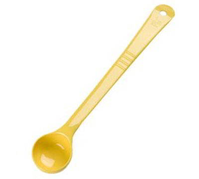 Carlisle 395604 1-oz Solid Portion Spoon - Long Handle, Poly, Yellow