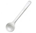 Carlisle 397002 3-oz Solid Portion Spoon - Long Handle, Poly, White