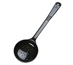 Carlisle 399103 6-oz Perforated Portion Spoon - Long Handle, Poly, Black