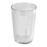 Carlisle 400807 Crystalon Stack-All Tumbler, 8 oz., Ribbed Texture, SAN, Clear