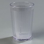 Carlisle 401007 Crystalon Stack-All Tumbler, 9-1/2 oz., Ribbed Texture, SAN, Clear