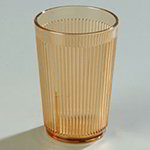 Carlisle 401013 Crystalon Stack-All Tumbler, 9-1/2 oz., Ribbed Texture, SAN, Amber