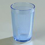 Carlisle 401054 Crystalon Stack-All Tumbler, 9-1/2 oz., Ribbed Texture, SAN, Blue