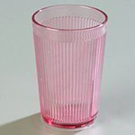 Carlisle 401055 9.5-oz Ribbed Tumbler, SAN, Rose