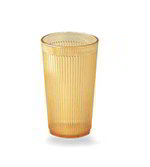 Carlisle 401213 Crystalon Stack-All Tumbler, 12 oz., Ribbed Texture, SAN, Amber