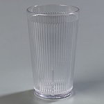 Carlisle 401207 Crystalon Stack-All Tumbler, 12 oz., Ribbed Texture, SAN, Clear