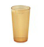 Carlisle 401613 Crystalon Stack-All Tumbler, 16 oz., Ribbed Texture, SAN, Amber