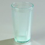 Carlisle 403409 Crystalon Tumbler, 16 oz., Ribbed Texture, Polycarbonate, RimGlow, Meadow Green
