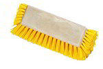 Carlisle 4042200 10-in Flo-Pac Dual Surfaced Scrub Brush W/End Bristles, No Handle, Yellow