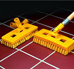 Carlisle 4043000 All-Around Floor Brush w/ Swivel Head & Yellow Bristles, 4 x 9-in