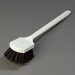 Carlisle 4050103 Hand Scrub Brush w/ 20-in Plastic Handle & Crimped Black Bristles
