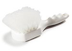 Carlisle 4054000 Medium Stiff Utility Scrub Brush, 8-in Handle & 1-3/8-in Bristles